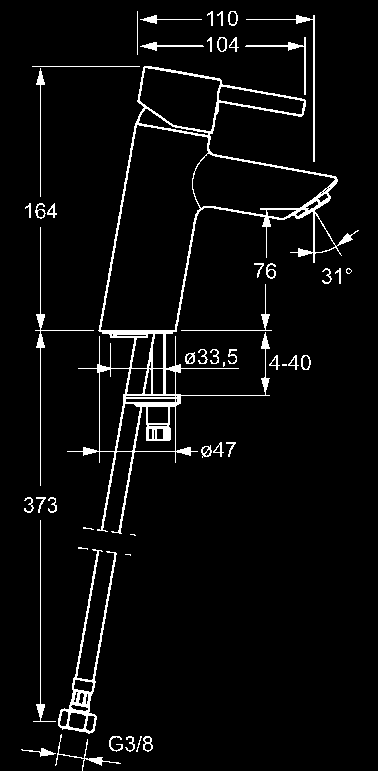 (metallia) ulottuma: 110 mm juoksuputki: valettu juoksuputken korkeus: 76 mm 5237 2277 LVI 6110110 133,87