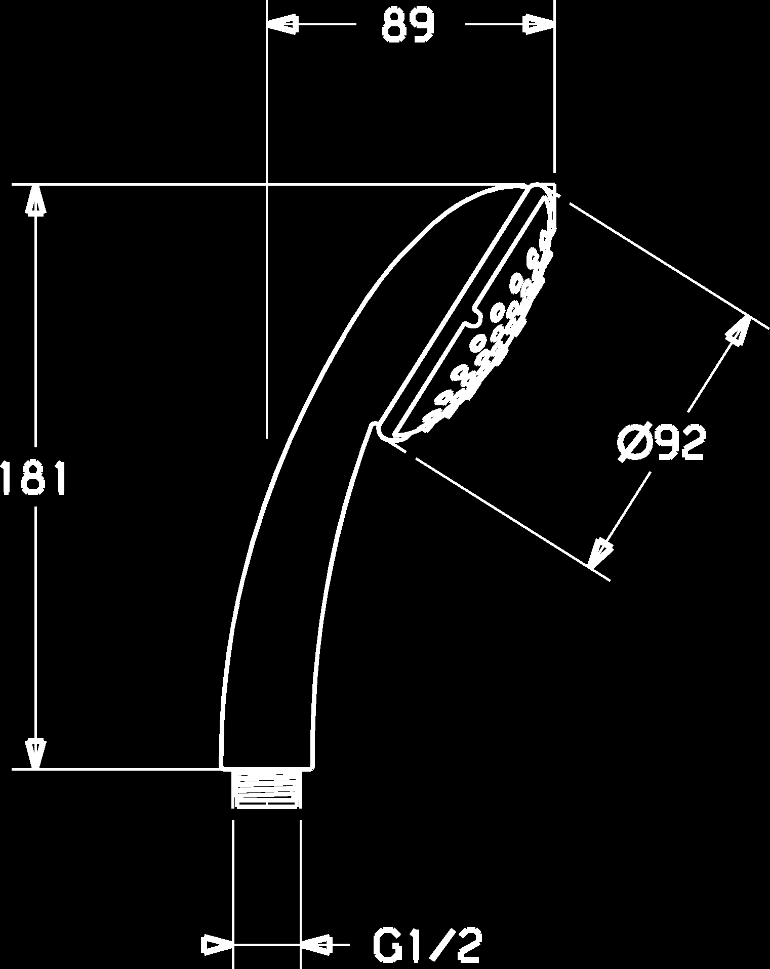 2 käsisuihku P-IX 19210/IA suositeltu vähimmäisvirtaama: 5