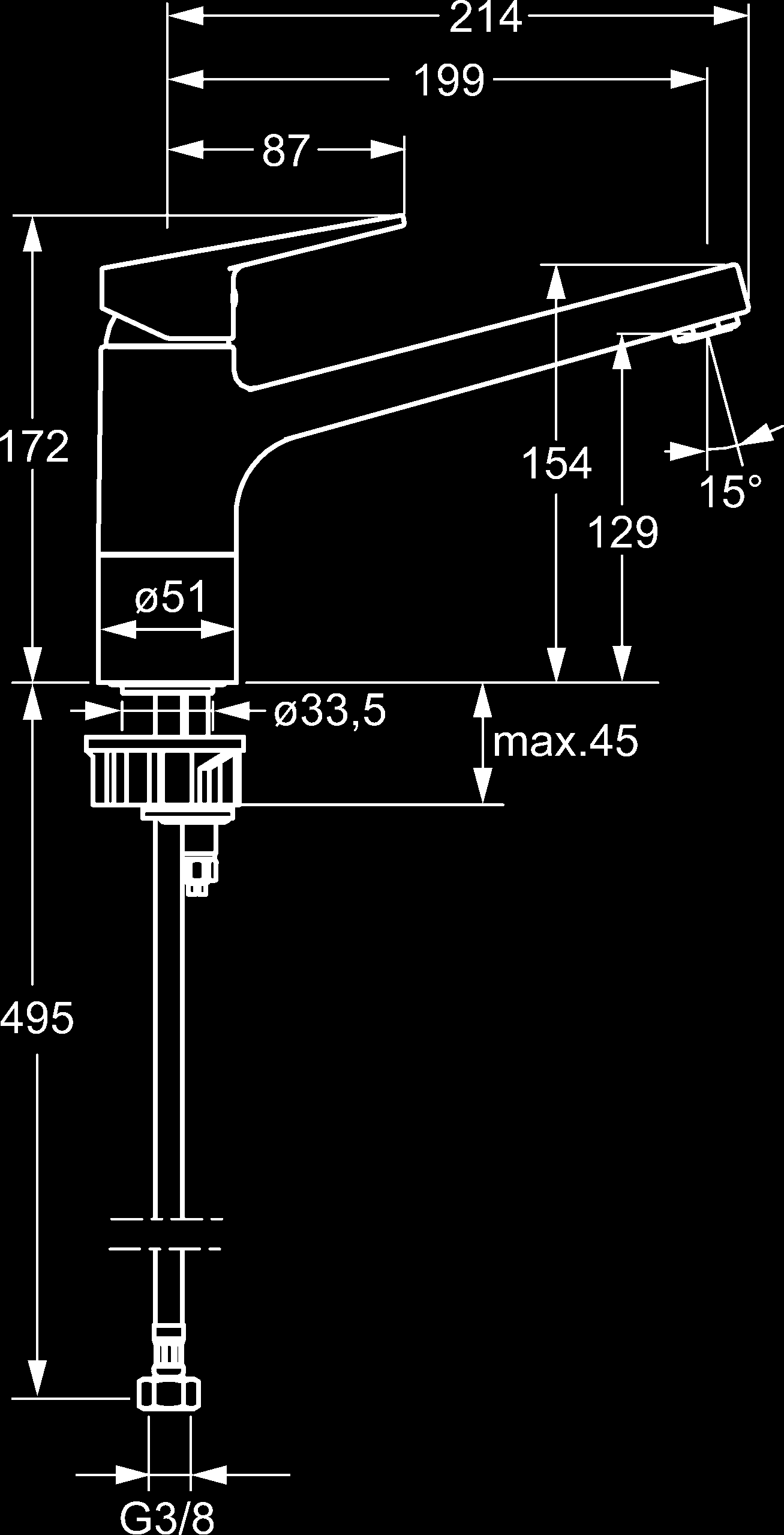 helppo ja nopea asentaa ulottuma: 199 mm juoksuputki: valettu, 150 kääntymiskulma 0914 2283 LVI 6219087 174,19 216,00 HANSATWIST keittiön vipuhana virtaama: 0,15 l/s, 300 kpa Veden kanssa  lenkkivipu