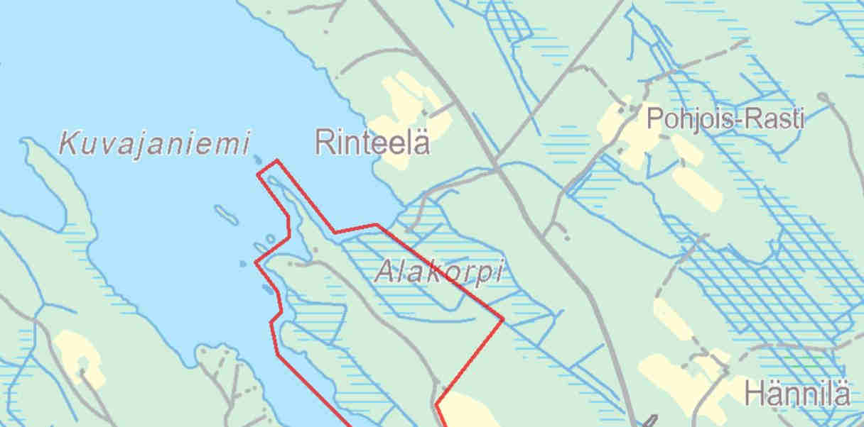 Maankäytönsuunnittelu SUONENJOKI Rastilan ranta-asemakaavamuutos KUVA 2: Ranta-asemakaava-alueen