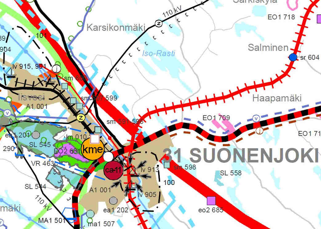 SUONENJOKI Rastilan ranta-asemakaavamuutos Maankäytönsuunnittelu 3 Suunnittelutilanne Maakuntakaava Kaavoitettava alue sisältyy Kuopion seudun maakuntakaavaan, jonka Ympäristöministeriö on