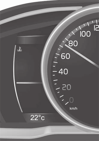 Välimatkamittari Välimatkamittarin näyttö näkyy mittaristossa. Jos autolla ajetaan pienemmällä nopeudella kuin n. 7 km/h (n. 4 mph), infosymboli syttyy.