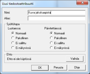 Liite 1 11(34) Lisätyt attribuutit Kuva 12.