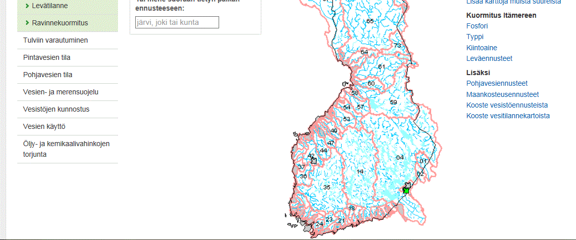 Vesistöennusteiden laskennassa hyödynnetään ympäristöhallinnon hydrologisen havaintoverkoston havaintoja, Ilmatieteenlaitoksen säähavaintoja ja -ennusteita, säätutkan sadetietoja sekä satelliittien