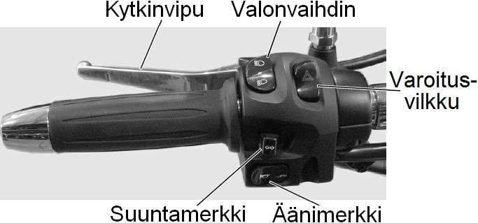 Moottorin (hätä)sammutuskytkin Moottorin (hätä)sammutuskytkin katkaisee virran käynnistysmoottorille, sytytykselle sekä polttoaineen suihkutukselle.