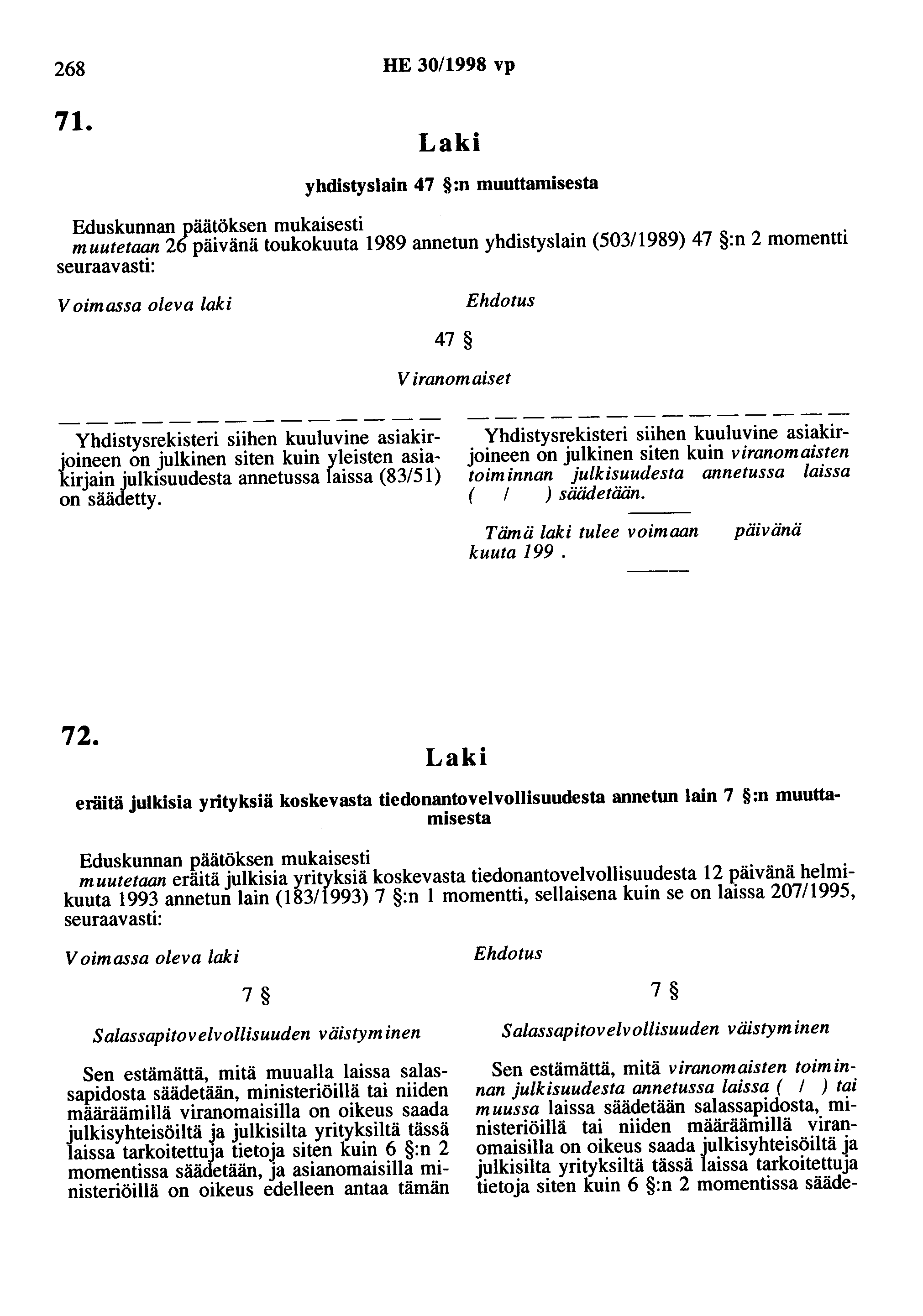 268 HE 30/1998 vp 71.