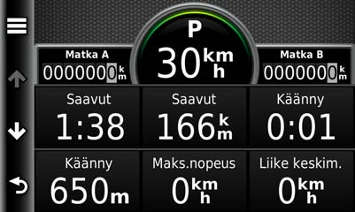 Liikennehälytysten tarkasteleminen Kun navigoit autoilureittiä, näyttöön voi tulla liikennehälytys. Näytä lisätietoja valitsemalla hälytys.