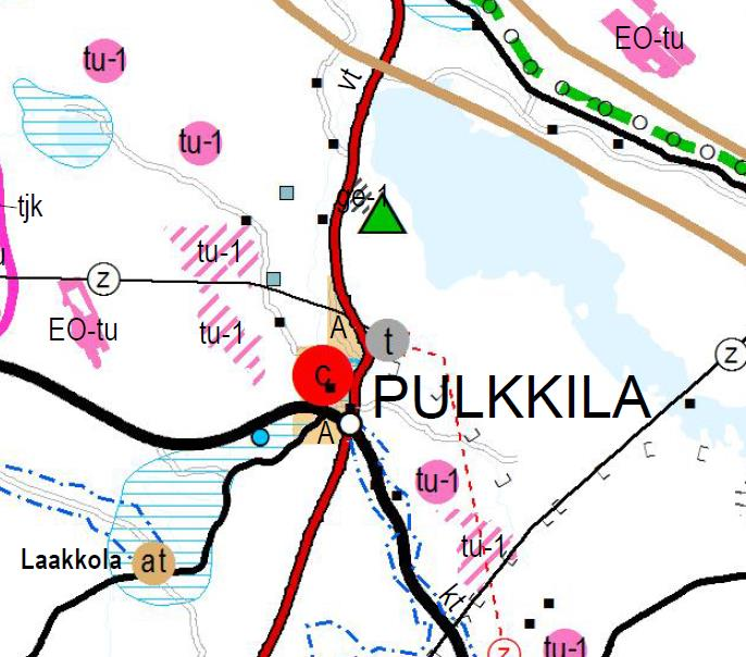 SIIKALATVA PULKKILAN KIRKONKYLÄN OSAYLEISKAAVA 8 Ote