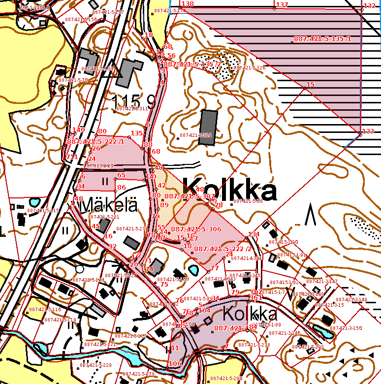 Urjalan kunnan Kolkan alueen kunnallistekniikka, kaavatiet ja vesihuoltosuunnitelma, jonka on laatinut AIR-IX suunnittelu, otetaan huomioon kaavaa laadittaessa.