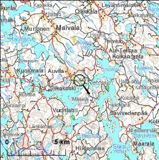 Kunta Osoite Sijainti Ajo-ohjeet Juva Pakkasenrannantie 77, 51780 Kuosmala Etelä-rinteellä pelto- ja järvimaisemassa, näkymä Kevonvuorelle (kork. 162 m).