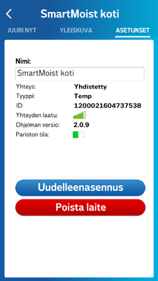 Smart Moistia voi käyttää myös micro-usb virransyötöllä kuivissa tiloissa.