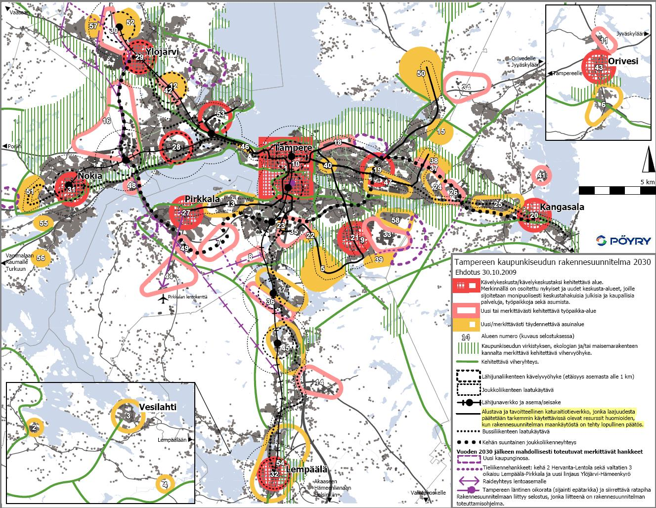 kaupunkirakenne Monikeskusmalli Vertailupohja: