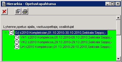 2 Opiskelijoiden ilmoittautumisten hyväksyntä Opiskelijat ovat ilmoittautuneet välikokeisiin ja laskuharjoituksiin.