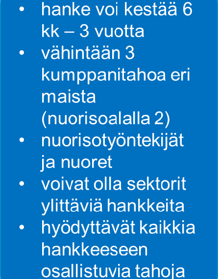 Mukana oli yhdeksän eurooppalaista nuorisosirkuksen keskusjärjestöä, ja sitä koordinoi Suomen Nuorisosirkusliitto Lisätietoja hankkeesta Hankkeen tavoitteena