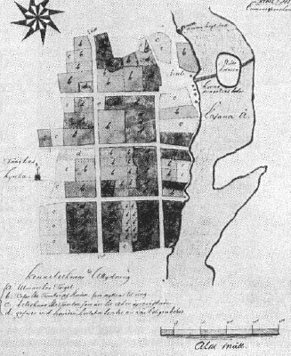 1700-luvun lopulla oli Kajaanissa kaksi idästä länteen johtavaa katua, Ylä- eli Kirkkokatu sekä Ala- eli Rantakatu (kartta 3).