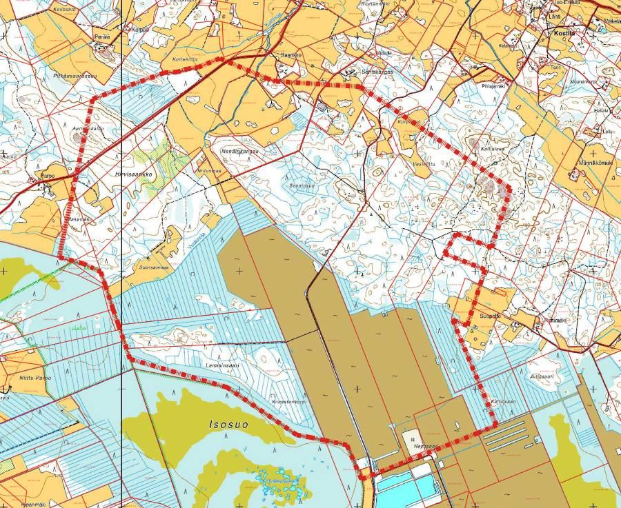 laajemmat työpaikka-alueet sijaitsevat Punkalaitumen kuntakeskuksessa suunnittelualueesta pari kilometriä koilliseen. 2.3.