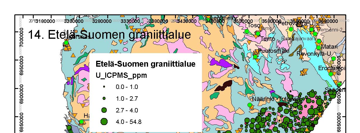 23 tää maailmanlaajuisesti merkittävänä uraanigraniittiprovinssina, joka on verrattavissa esim.