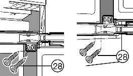 14 (22) lyhennetään tarvittaessa alaosastaan: Suojuslistan Fig. 14 Fig. 14 (22) tulee päättyä 3 mm alemman kulmakiinnityskappaleen yläreunan päästä Fig. 8 (50).