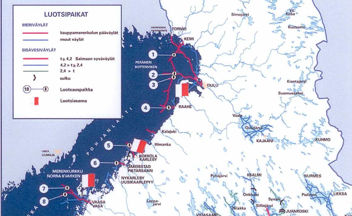 10 Kuva 2.1. Suomen luotsaustoiminta.