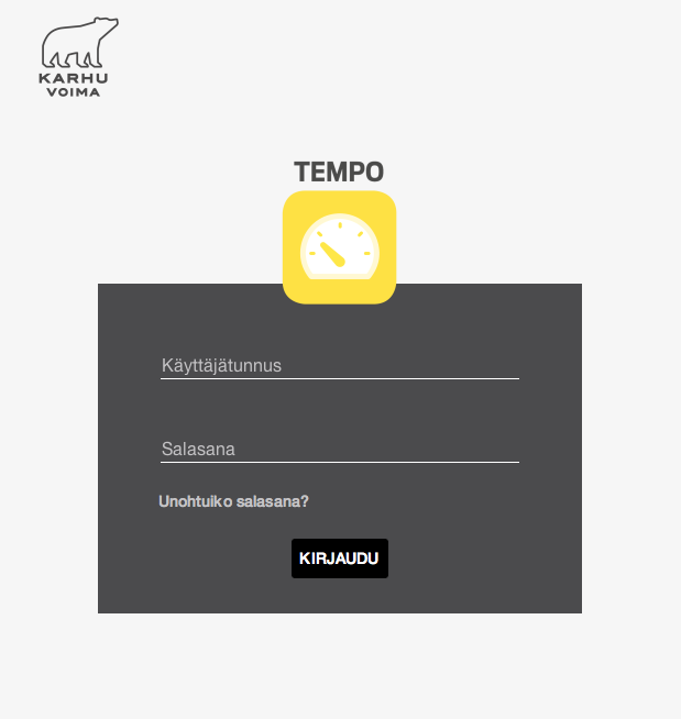PALVELUN KÄYTTÖ Tempo-palvelu ohjaa kodin lämmitystä automaattisesti, mutta voit seurata palvelun toimintaa ja muuttaa asetuksia omasta käyttöliittymästä.
