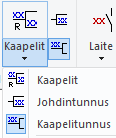 Katkaisuviittaukset Projektiin voidaan määrittää uusi kaapeli kuvan 73 mukaisella työkalulla. Kun tiedot on tehty, se voidaan yksinkertaisesti lisätä kaavioon johdotusviivan kohdalle.