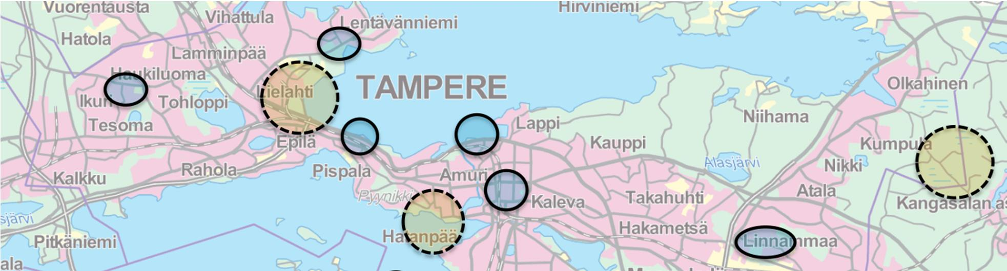 TAMPEREEN KERROS- JA RIVITALORAKENTAMISEN KEHITTÄMISKOHTEITA 2015-2017 (2020) Niemenranta +