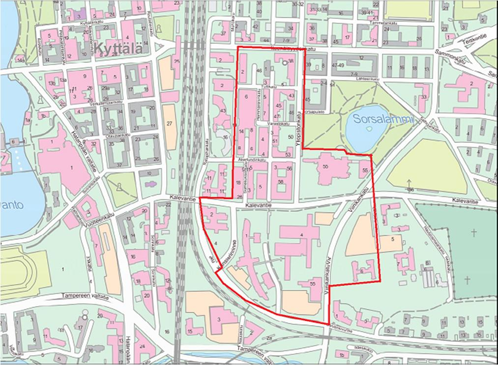 TULLIN ALUE JA YLIOPISTOKAMPUS Uutta rakennusoikeutta n. 116 000 k-m 2 Asuinrakennuksia ja opiskelija-asuntoja n. 72 000 k-m 2 N. 1 450 uutta asukasta, uusia työpaikkoja n.