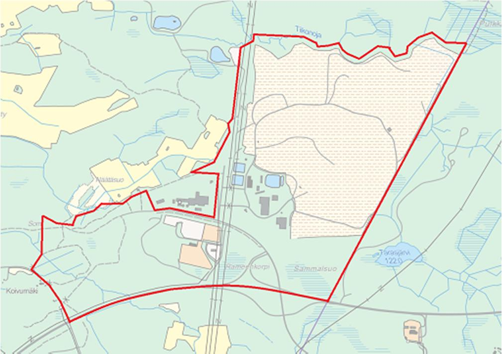 204 000 k-m 2 Ei joukkoliikennettä, mutta sitä on suunniteltu Hyötyvoimankadun ja uuden Kaitaveden kautta