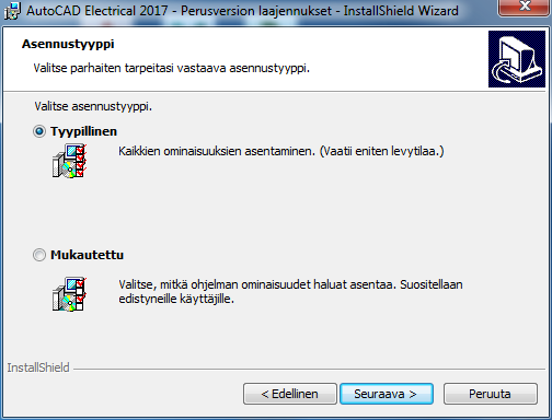 Muuta -painikkeen kautta voit määritellä muun kuin oletuskansion asennettaville tietokannoille.