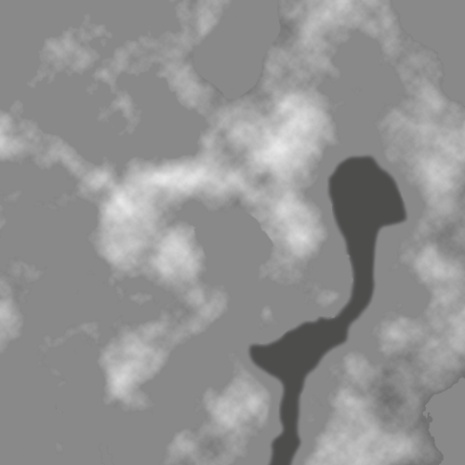 7 Korkeuserojen luomiseen voidaan käyttää myös Displace-modifieria, johon voidaan liittää esimerkiksi kuvassa 7 esitetty bitmap-kartta tai jokin 3ds Max -sovelluksessa luotu kartta.