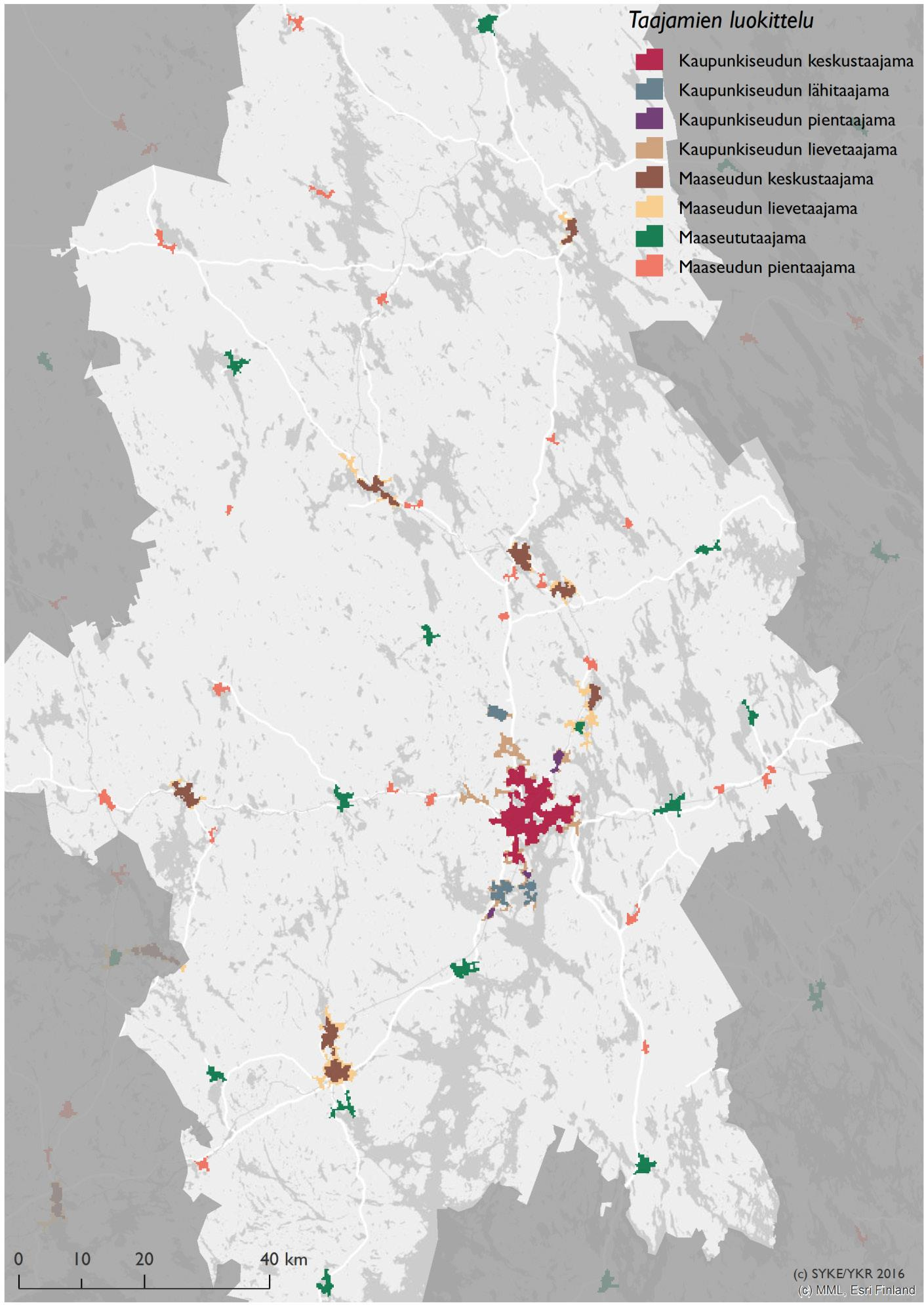 39 kauppaa. Merkinnän osoittamille alueille ei suunnitella uutta, merkitykseltään seudullista päivittäistavarakauppaa.