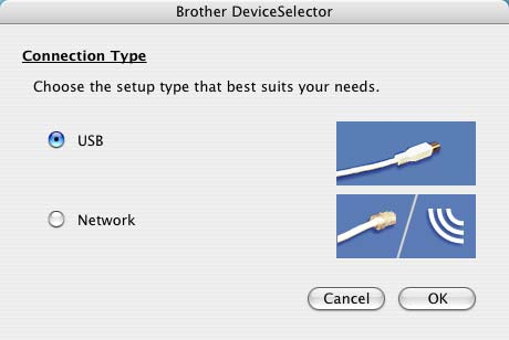 (Uusimmat tiedot Mac OS X - järjestelmästä saat osoitteesta http://solutions.brother.com) 1 Irrota laite verkkovirrasta ja tietokoneesta, jos liitäntäkaapeli on jo kytketty.