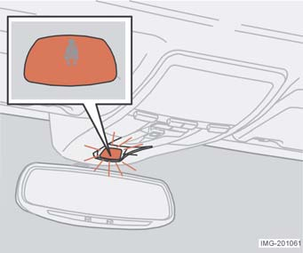 Turvallisuus Turvavyömuistutin 1 Kattokonsolissa (taustapeilin yläpuolella) palaa symboli muistutuksena siitä, että turvavyötä ei käytetä. Myös kojelaudassa palaa symboli.