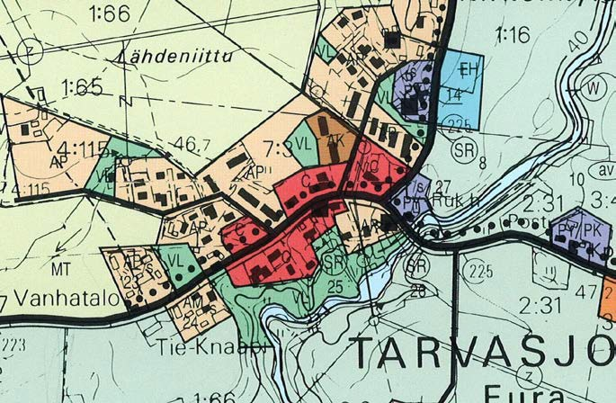Osayleiskaava Alueelle on laadittu Tarvasjoen kunnanvaltuuston 25.5.1994 hyväksymä, oikeusvaikutukseton osayleiskaava.
