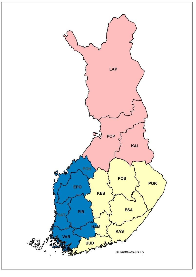 Vesienhoitoalueisiin yhteen sovitettu aluejako (3 aluetta) Vesienhoitoalueita tullaan jatkossakin käyttämään vesien- ja merenhoidon sekä tulvariskien hallinnan suunnitteluyksikkönä.