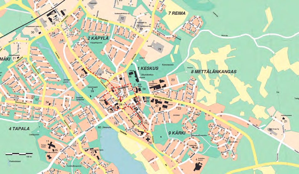 VUOSINA 2017-2019 KAAVOITETTAVAT ALUEET 10. Mettälänkankaan asuinpientaloalueen asemakaavoitus Kaupunki on hankkinut omistukseensa maa-alueita Mettälänkankaan alueelta asuntorakentamisen tarpeisiin.