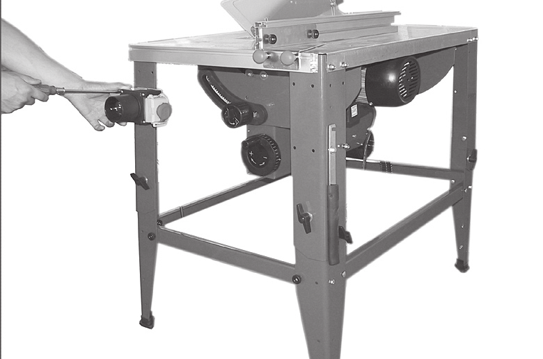 Slide the carriage bolt in this direction Carriage bolt Fig 3, 4 and 5. ATTENTION! The bolts for the stand should be put in the notches in order to fasten the wing nuts. 5.4 Shavings Tank Assemble the tank with three self-threading screws (ST 3.