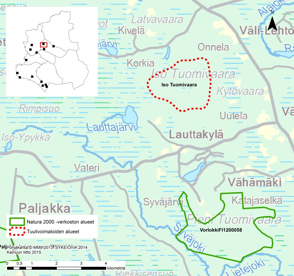 2. Aineisto ja menetelmät Kainuun tuulivoimamaakuntakaavan vaikutusten arviointi Natura 2000-verkoston alueisiin on toteutettu Kainuun liitossa asiantuntija-arviona.