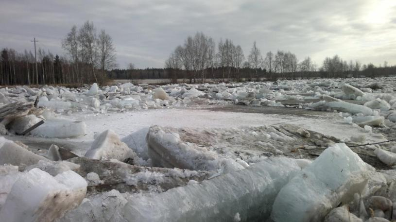 sahattu jokisuistossa. Jääsahauksesta huolimatta tulvaa voimistivat jääpadot, jotka nostivat vedenkorkeutta paikoin poikkeuksellisen korkealle. Ongelmallisia jääpatoja oli mm.