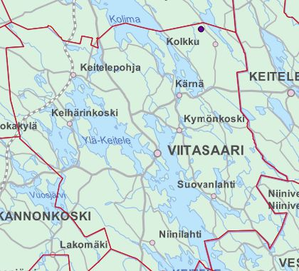 Sijainti Louhuvuoren Natura 2000-alue sijaitsee Pihtiputaan kunnan la nsi-luoteisosassa.