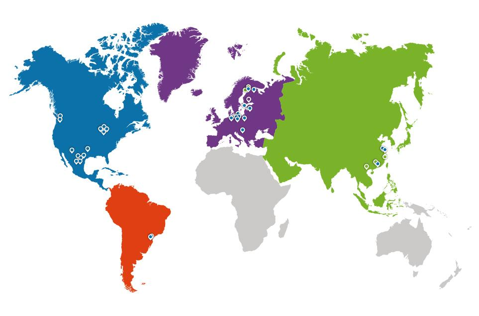 Alueellinen jakauma EUROOPPA HENKILÖSTÖ 35 % LIIKEVAIHTO 31 % POHJOIS-AMERIKKA HENKILÖSTÖ 55 % LIIKEVAIHTO 60 % APAC HENKILÖSTÖ 5 % LIIKEVAIHTO 5 % ETELÄ-AMERIKKA HENKILÖSTÖ 5 % LIIKEVAIHTO 4 % EUR