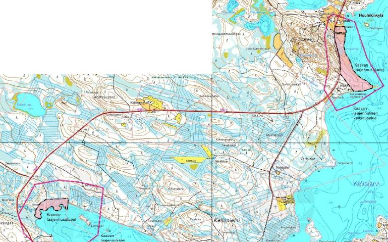 Kellojärven ranta-asemakaavan laajennus KimmoKaava on laatimassa maanomistajan aloitteesta Kellojärven länsirannalla olevan Huuhilonkylän alueelle ranta-asemakaavaa.