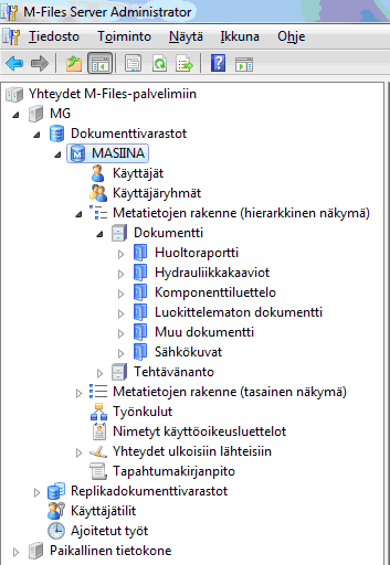 TAMPEREEN AMMATTIKORKEAKOULU OPINNÄYTETYÖ 17(33) Kuva 3: Dokumenteille luodut luokat.