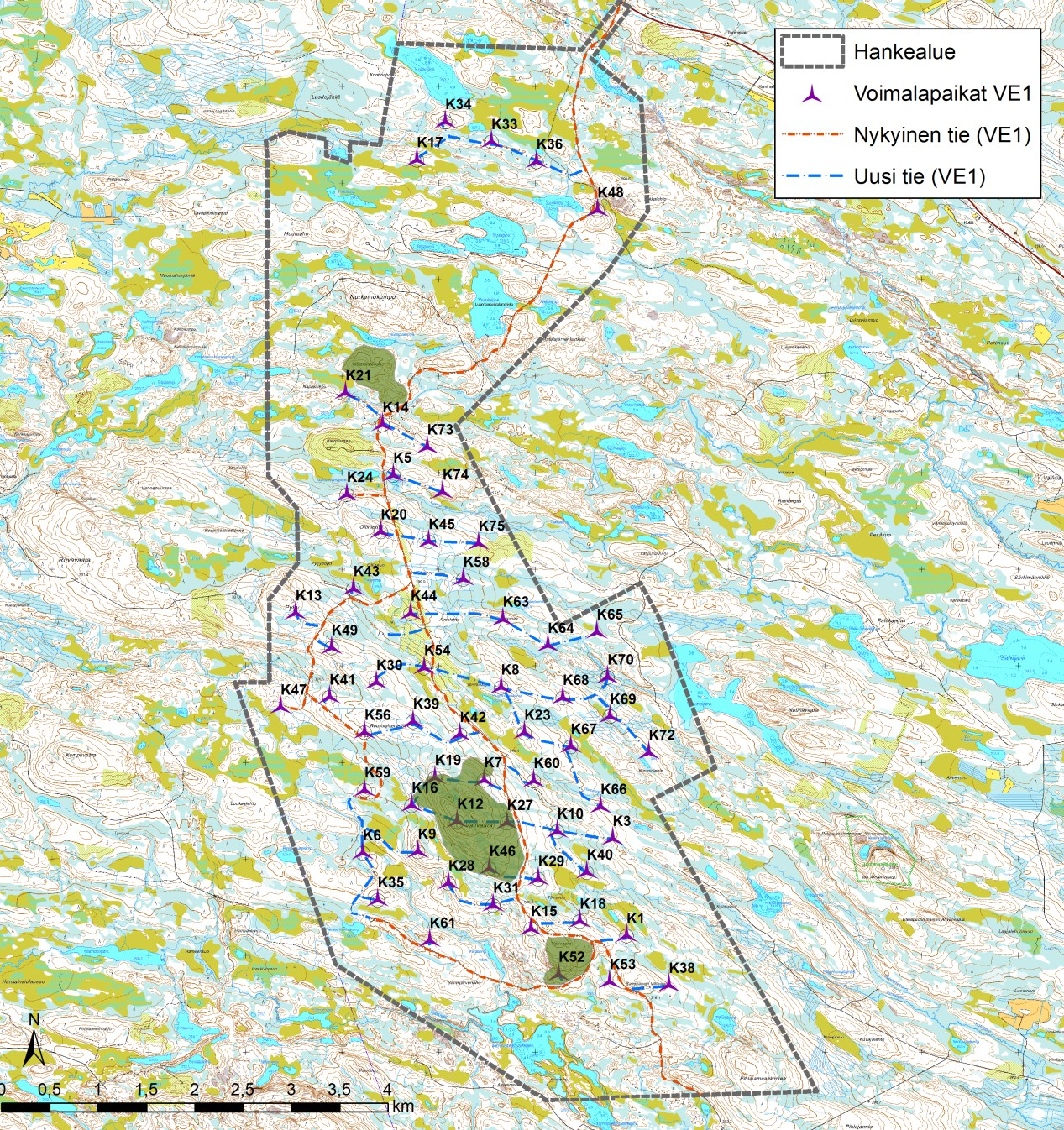 EPV Tuulivoima Oy 24.10.2016 5 6 (8) TULOKSET Keväällä ja kesällä 2016 toteutetussa liito-oravaselvityksessä ei hankealueelta eikä sähkönsiirtoreiteiltä havaittu liito-oravia.