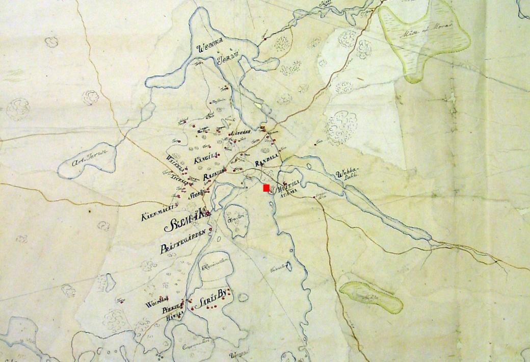 takaa Kirkkolahden läpi (ks. kuvat 1. ja 2.). Historiallisen väylän reitti on luultavasti muotoutunut kirkolle suuntautuneen vesiliikenteen mukaan.