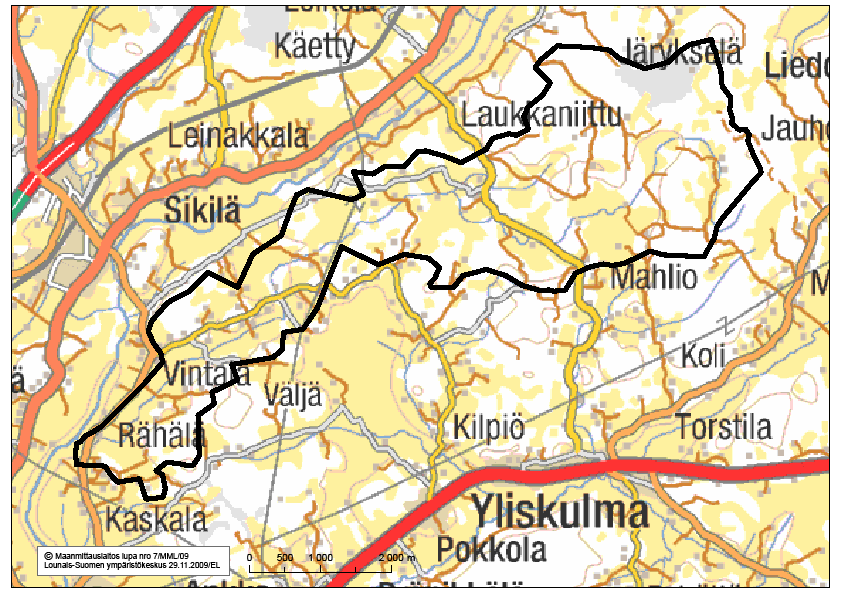 2. Kohdealue ja toimenpide-ehdotukset Vuohenojan suunnittelualue sijaitsee Liedossa Aurajoen valuma-alueella (28.001).