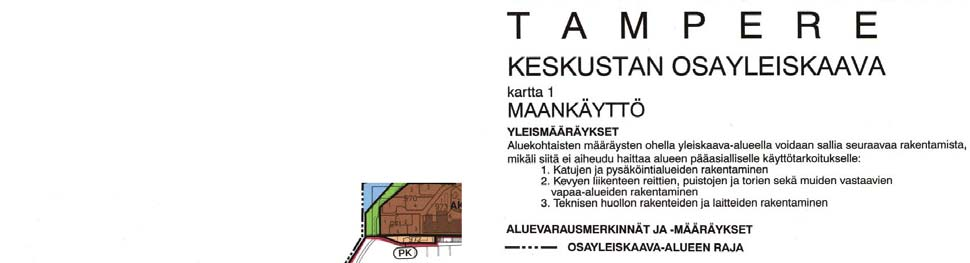 Ote Tampereen keskustan osayleiskaavasta Keskustan liikenneosayleiskaava Keskustan liikenneosayleiskaava on hyväksytty kaupunginvaltuustossa oikeusvaikutteisena 18.1.2006.