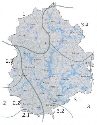 1.3 LEMPÄÄLÄN MAISEMARAKENNE Yleistä 1. Suomenselkä 2. Lounaismaa 2.