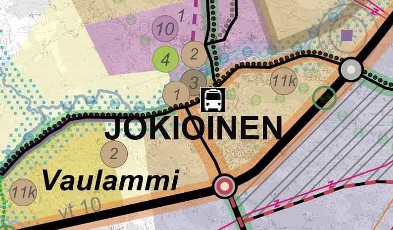 3.2.4 Rakennusjärjestys Jokioisten kunnan rakennusjärjestys on astunut voimaan 1.8.2012. 3.2.5 Rakennuskielto Kaava-alueella ei ole voimassa rakennuskieltoalueita. 3.2.6 Pohjakartta Asemakaavan muutos laaditaan numeerisessa karttakoordinaattijärjestelmässä ETRS- GK24 mittakaavaan 1:1000.
