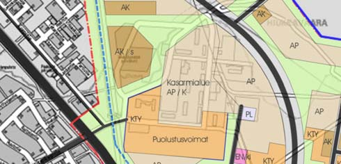 Alue varataan useampaa suuraluetta palveleville keskustatoiminnoille, kuten kaupalle, julkisille ja yksityisille palveluille, hallinnolle,